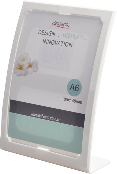 Tischaufsteller bogenförmig A6, weiß 