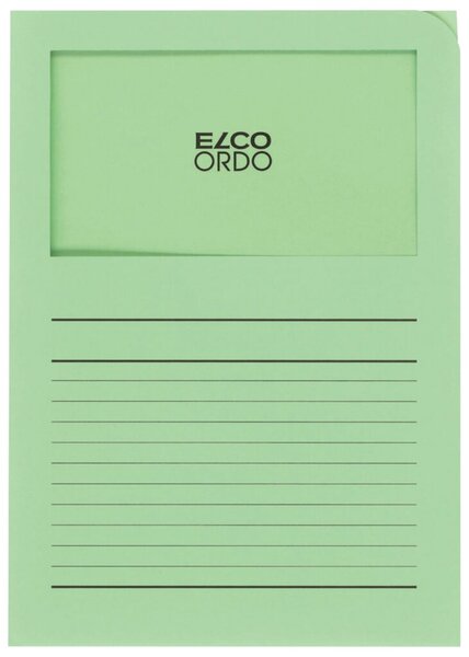 Organisationsmappe Ordo classico, grün, m. Sichtfenster 180 x 100 mm