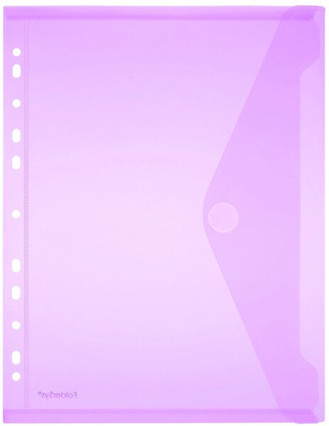 PP-Umschlag A4, Lochrand rot transparent