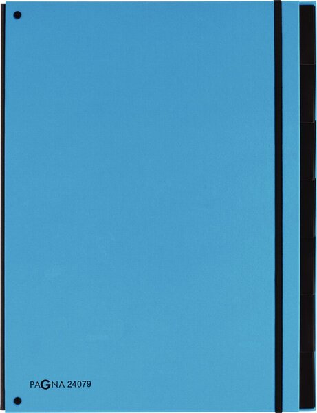 Pultordner 7 Fächer, hellblau 