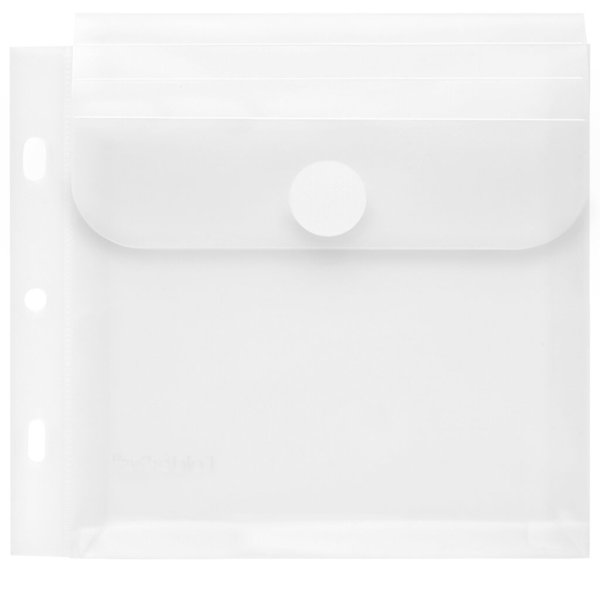 CD-Hülle, Abheftung+Dehnfalte 20 mm klar transparent, Klettverschluss