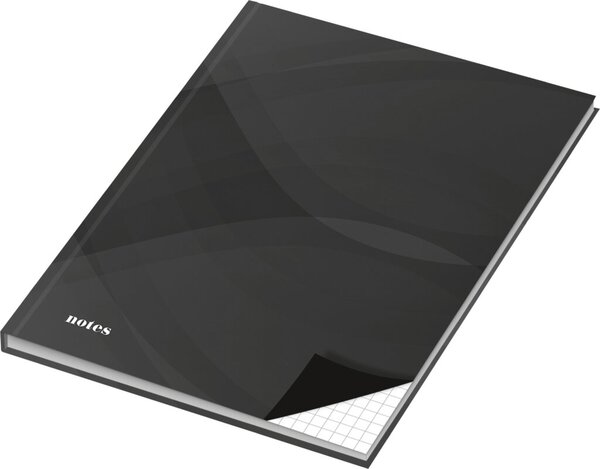 Kladde, A4, kariert, 96 Blatt, schwarz Kladde, A4, kariert, 96 Blatt, schwarz