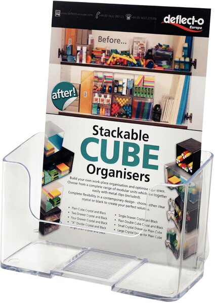 Prospekthalter A5 hoch 1 Fach, PS zur Wandmontage oder zum aufstellen