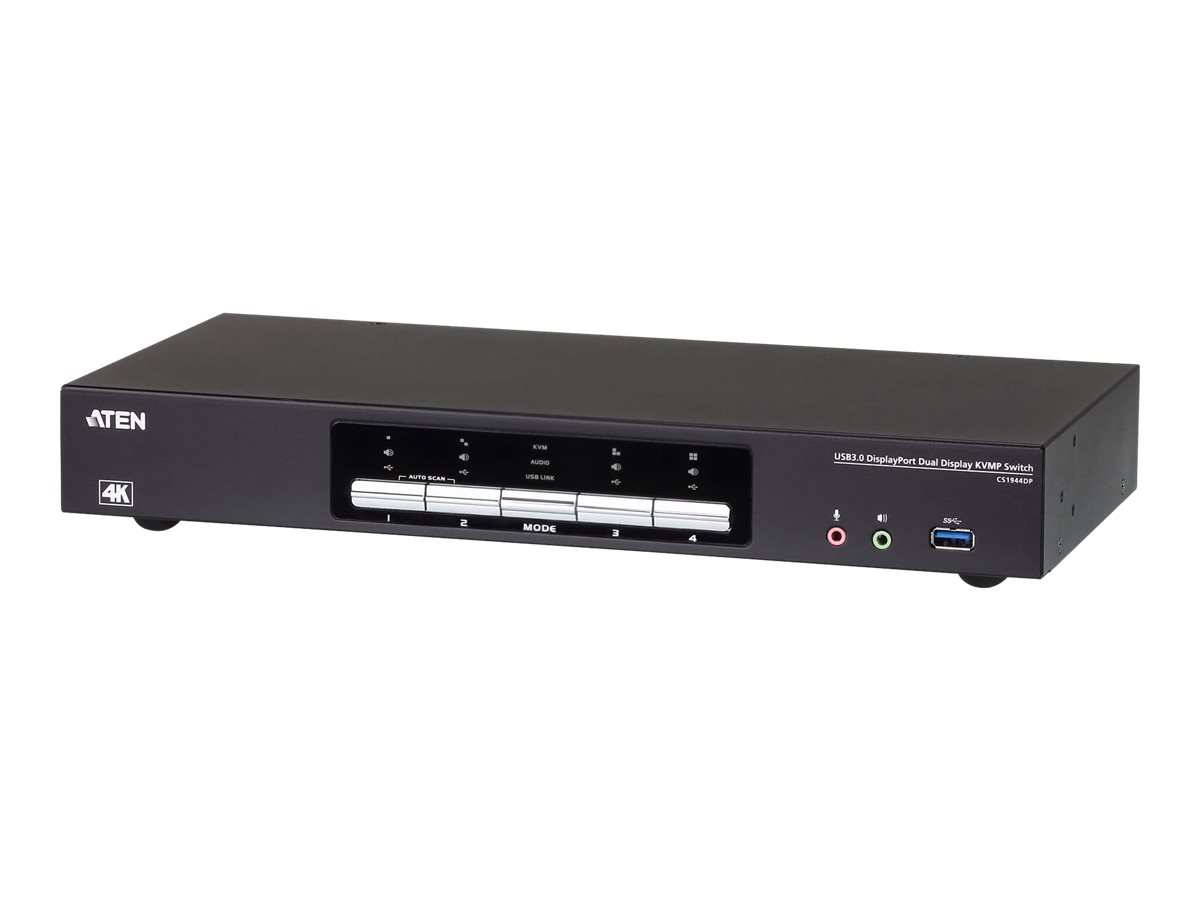 ATEN KVM Switch 4P USB 3.0 DisplayPort Dual View K