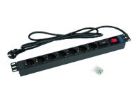 TRITON - 19" Steckdosenleiste, 7-fach, max 16A, ÜSS TRITON - 19" Steckdosenleiste, 7-fach, max 16A, ÜSS