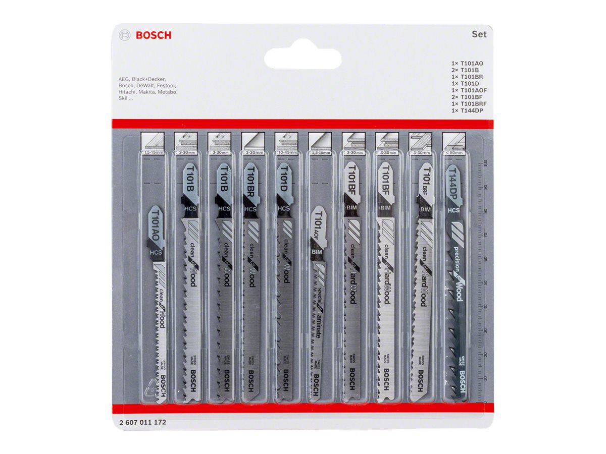 BOSCH Stichsägeblatt-Set 2607011172 Clean Precision 10tlg