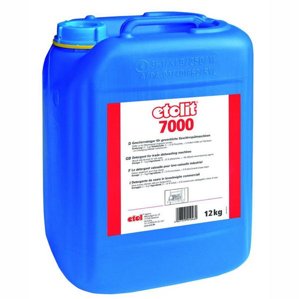 etolit 7000  | 12 kg flüssiger Geschirrreiniger , hochalkalisch, bleichend, für geringe Wasserhärten geeignet