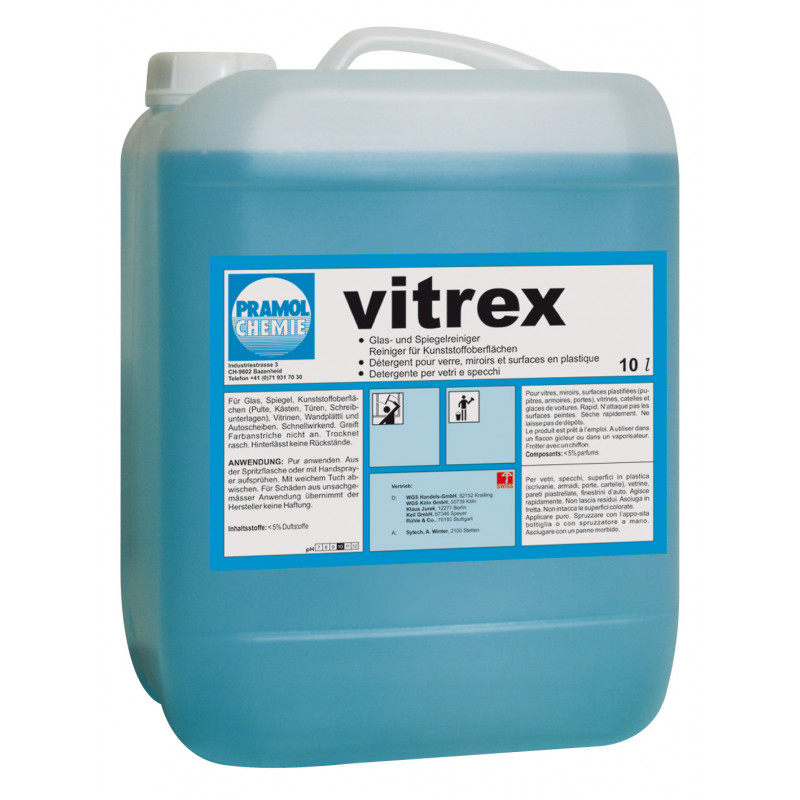 Pramol vitrex | 10 Liter gebrauchsfertiger Glasreiniger Pramol vitrex | 10 Liter gebrauchsfertiger Glasreiniger