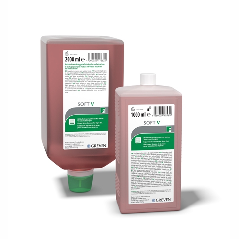 GREVEN® SOFT V | 2 Liter Varioflasche (für Dosierspender) vormals IVRAXO® Soft V, milde Hautreinigungslotion, bei leichten Verschmutzungen, passende Spender (70481, 70412, 70414) GREVEN® SOFT V | 2 Liter Varioflasche (für Dosierspender) vormals IVRAXO® Soft V, milde Hautreinigungslotion, bei leichten Verschmutzungen, passende Spender (70481, 70412, 70414)