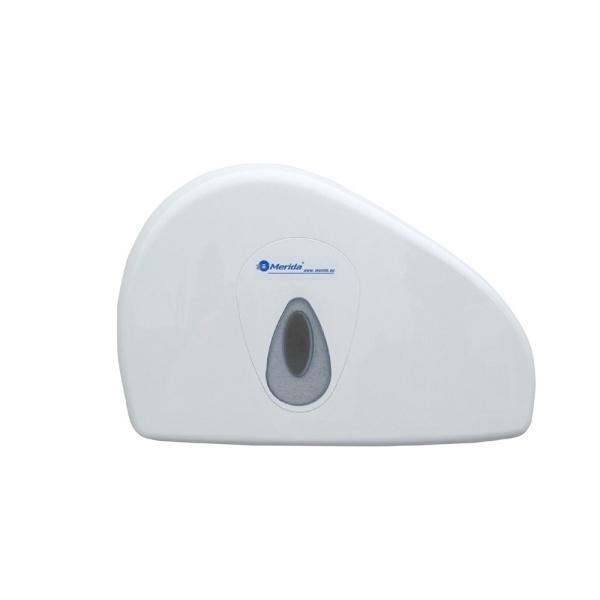 Toilettenpapier-Großrollen-Spender "Merida Top Duo Mini" | weiß/grau mit Restrollenaufnahme, für Toilettenpapier-Großrolle 10047 Toilettenpapier-Großrollen-Spender "Merida Top Duo Mini" | weiß/grau mit Restrollenaufnahme, für Toilettenpapier-Großrolle 10047