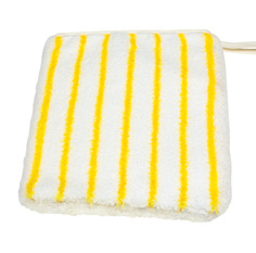 Reinigungshandschuh Mikrofaser weiß mit gelben Borstenstreifen Reinigungshandschuh Mikrofaser weiß mit gelben Borstenstreifen