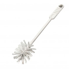WC-Bürste weiß mit weißen bzw. weiß/schwarzen Borsten, Bürsten-Ø 6,5 cm, auch zur Reinigung von Urinalen und als Flaschenbürste geeignet WC-Bürste weiß mit weißen bzw. weiß/schwarzen Borsten, Bürsten-Ø 6,5 cm, auch zur Reinigung von Urinalen und als Flaschenbürste geeignet