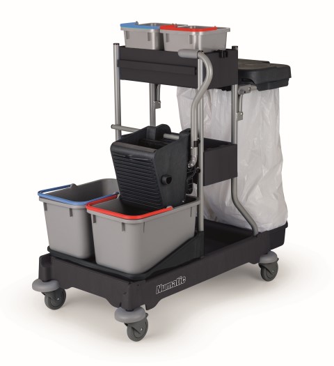 Systemwagen Numatic "ProCar 5G" schwarz | 2 x 17 Liter Reinigungswagen schwarz inklusive 2 x Eimer á 17 Liter, 2 Oberflächeneimer á 6 Liter Systemwagen Numatic "ProCar 5G" schwarz | 2 x 17 Liter Reinigungswagen schwarz inklusive 2 x Eimer á 17 Liter, 2 Oberflächeneimer á 6 Liter