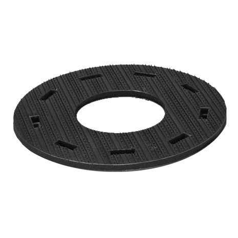 Zubehör/Ersatzteil: Padhalter mit Moosgummi für Einscheibenmaschine | Ø 430 mm, innen-Ø 160 mm - 17" Igel schwarz Padhalter mit Kunststoff-Vollhaftbelag und 10 mm Moosgummi-Zwischenschicht, ohne Treibhalter Zubehör/Ersatzteil: Padhalter mit Moosgummi für Einscheibenmaschine | Ø 430 mm, innen-Ø 160 mm - 17" Igel schwarz Padhalter mit Kunststoff-Vollhaftbelag und 10 mm Moosgummi-Zwischenschicht, ohne Treibhalter