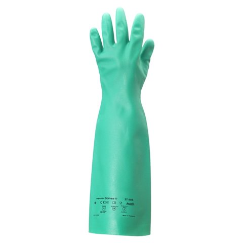 Chemikalien-Schutzhandschuh Sol-Vex® 37-185, 455 mm | Größe 8 Kategorie III, gemäß EN 388 Level 4102, EN 374 Level AKL, AQL 0.65, antistatisch gemäß 1149 Chemikalien-Schutzhandschuh Sol-Vex® 37-185, 455 mm | Größe 8 Kategorie III, gemäß EN 388 Level 4102, EN 374 Level AKL, AQL 0.65, antistatisch gemäß 1149