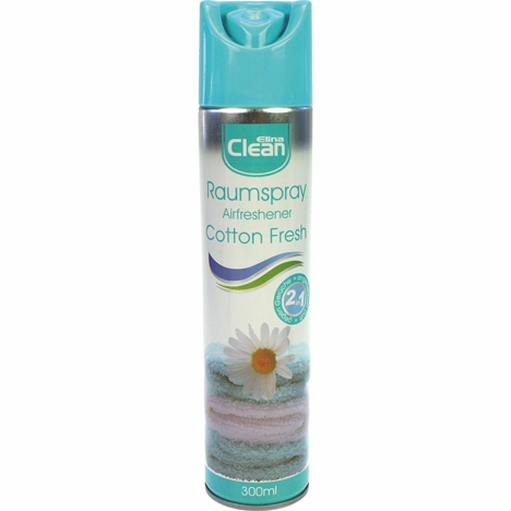 Raumduftspray Elina Clean Raum-Lufterfrischer 300 ml | Duft Cotton Fresh Raumduftspray Elina Clean Raum-Lufterfrischer 300 ml | Duft Cotton Fresh