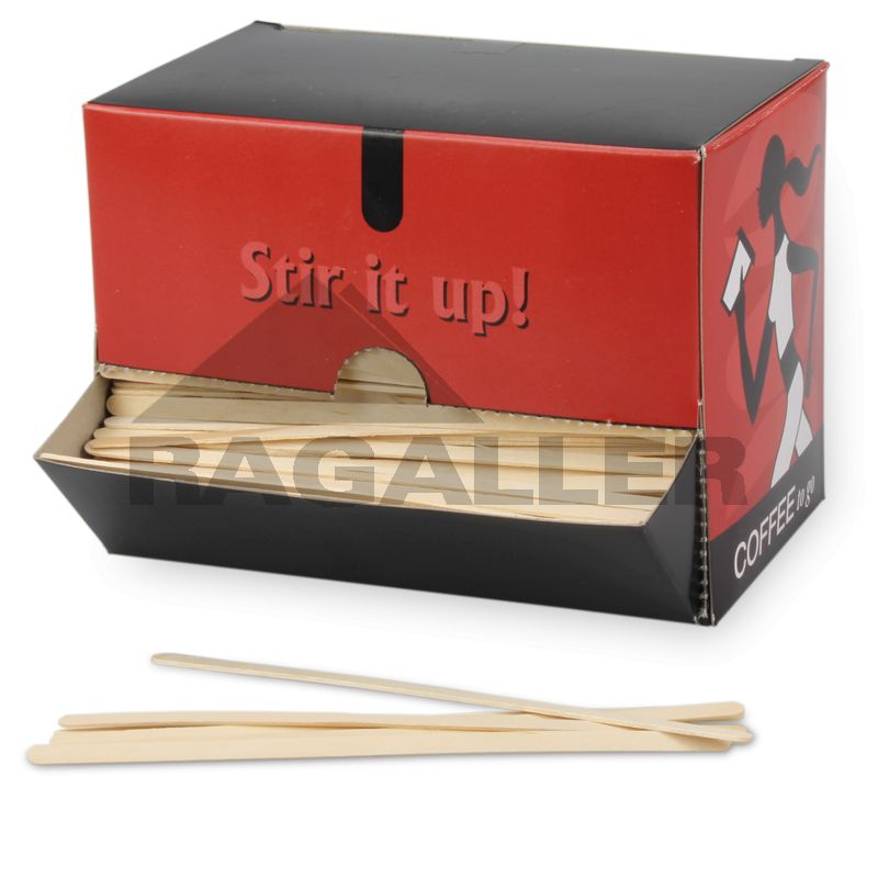 Rührstäbchen Holz 140 mm, in Spender-Box | 1.000 Stück Rührstäbchen Holz 140 mm, in Spender-Box | 1.000 Stück