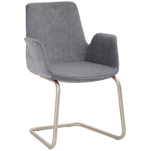 Mayer Besuchersessel myHELIOS grau chrom Stoff