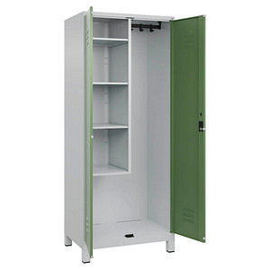 CP Putzmittelschrank Classic Plus 080110-02-S10006 lichtgrau, resedagrün 80,0 x 50,0 x 195,0 cm, aufgebaut