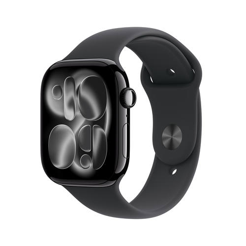 APPLE Watch S11 Aluminium 46mm Diamantschwarz (Sportarmband schwarz) S/M