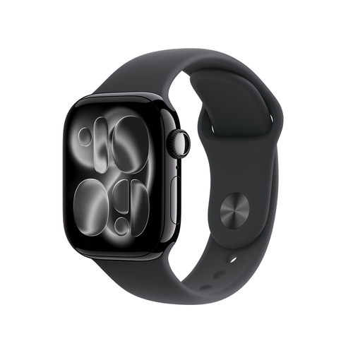 APPLE Watch S11 Aluminium Cellular 42mm Diamantschwarz (Sportarmband schwarz) M