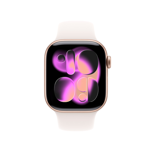 APPLE Watch S11 Aluminium 42mm Rosegold (Sportarmband blassrosa) M/L