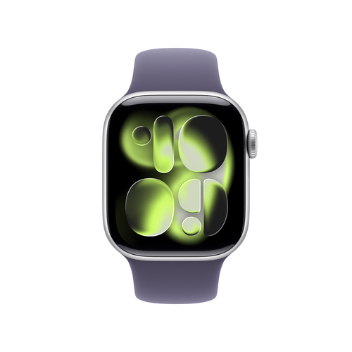 APPLE Watch S11 Aluminium 42mm Silber (Sportarmband nebelviolett) M/L
