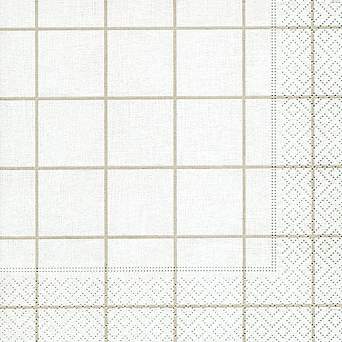 PAPER+DESIGN Zelltuch-Servietten 33 x 33 cm, 3-lagig, 1/4 Falz, 20 Stück/Pack | mit Motiv "Home Square" weiß/beige Lunch-Serviette mit Ganzjahresmotiv: weiß/beige kariert PAPER+DESIGN Zelltuch-Servietten 33 x 33 cm, 3-lagig, 1/4 Falz, 20 Stück/Pack | mit Motiv "Home Square" weiß/beige Lunch-Serviette mit Ganzjahresmotiv: weiß/beige kariert