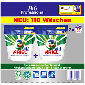 ARIEL PROFESSIONAL All-in-1 Waschmittel Pods Regulär, 110 WL