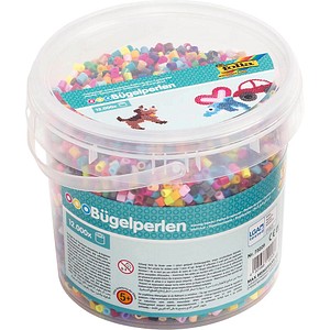 folia Bügelperlen, farbig sortiert, 12.000 Stück, Eimer