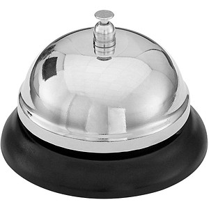 WEDO Tischglocke, Signalglocke aus Metall, schwarzer Fuß