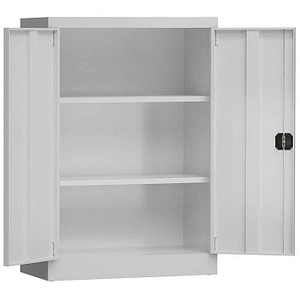 LÜLLMANN Stahlschrank ClassiX X-530320 lichtgrau 92,0 x 42,0 x 120,0 cm, aufgebaut