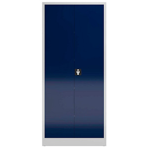 LÜLLMANN Putzmittelschrank X-545521 enzianblau, lichtgrau 80,0 x 38,0 x 180,0 cm, aufgebaut