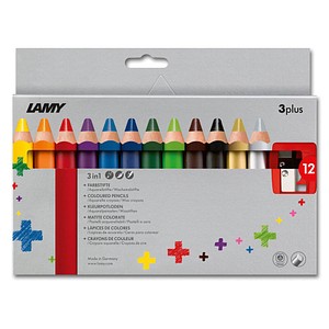 12 LAMY 3plus Buntstifte farbsortiert