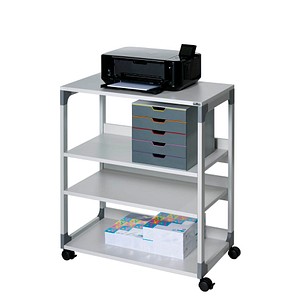 DURABLE Bürowagen SYSTEM Multi Trolley 88, 4 Böden, grau Multifunktions- und Dr