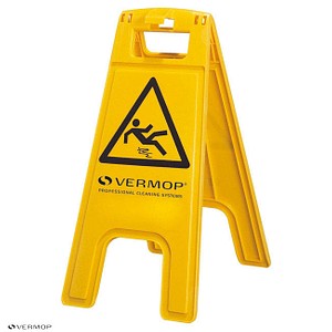 VERMOP Warnaufsteller Achtung Rutschgefahr dreieckig 27,5 x 56,5 cm
