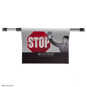 VERMOP Fahnenschild Kunststoff grau 7,6 - 133,0 cm