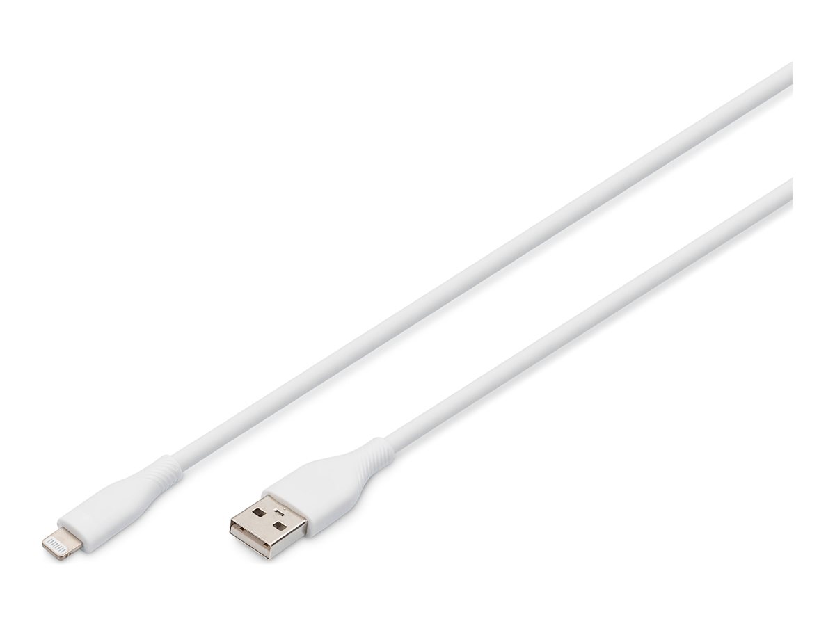 DIGITUS USB Silicone charging cable USB-A - Lightning 2m