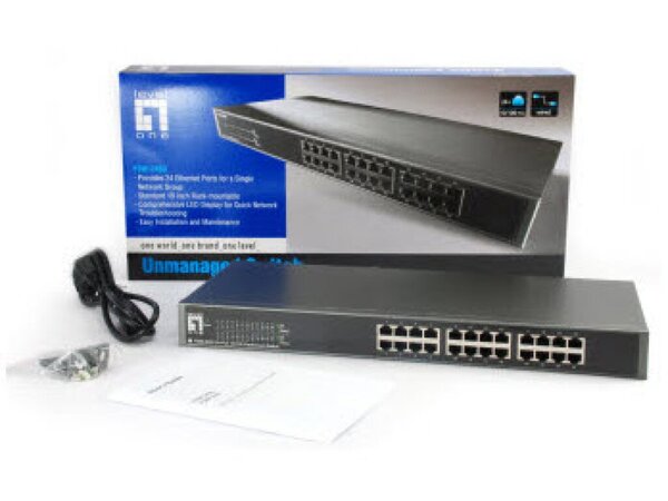 Level One FSW-2450 19 24-Port 10/1 Netzwerk, LAN, Modem, Switch