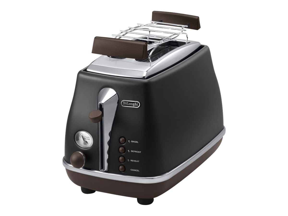 DE LONGHI Icona Vintage CTOV 2103.BK - Toaster - 2 Scheibe - 2 Steckplatz - Sch