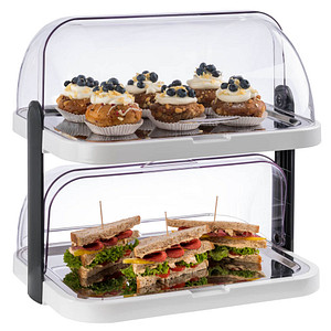 APS Buffet-Vitrine DOPPELDECKER, weiß