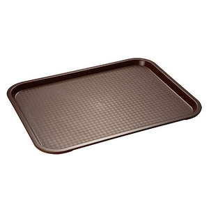 APS Fast Food-Tablett, (B)410 x (T)305 mm, braun