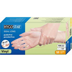 HYGOSTAR unisex Einmalhandschuhe IDEAL LONG weiß Größe M 100 St.