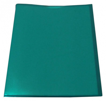EXXO by HFP Flexibles Sichtbuch / Sichthüllenmappe / Soft-Schtbuch, A4, aus PP, mit 10 fest eingeschweißten und oben offenen Klarsichthüllen, mit Hülle auf dem Front- und Rückendeckel, Farbe: transparent türkis – 1 Stück