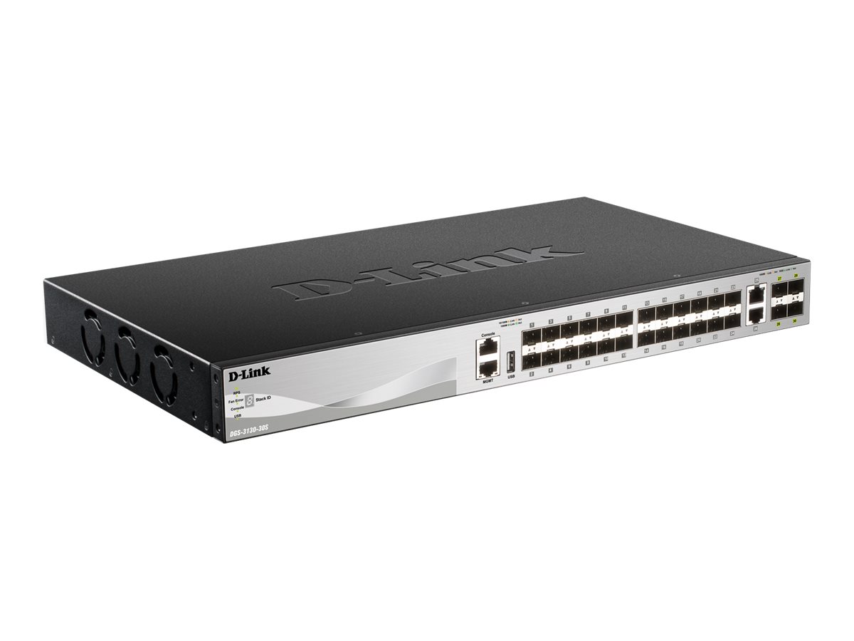 D-LINK DGS-3130-30S/E 30-Port L2+ Fiber Gigabit Stack Switch