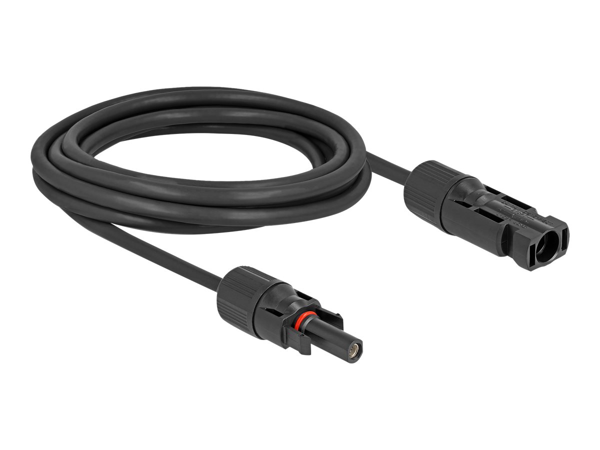 DELOCK DL4 Solar Kabel 6 mm  Stecker zu Buchse 3 m schwarz