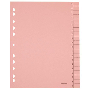 Trennblätter 0-9 rosa, 100 St.