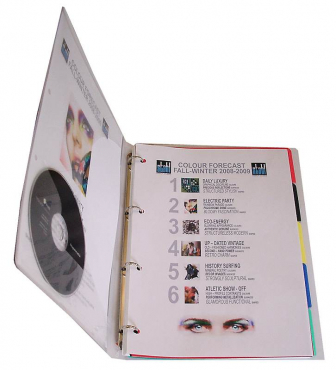 Ringbuch 4 Ringe perlweiß mit einer Aussentasche