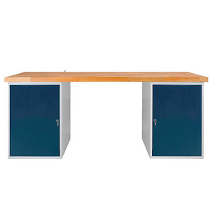 ADB Werkbank lichtgrau, anthrazitgrau 200,0 x 75,0 x 85,0 cm