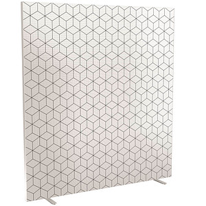PAPERFLOW Trennwand easyScreen Black & White 60451 bunt 160,0 x 173,4 cm